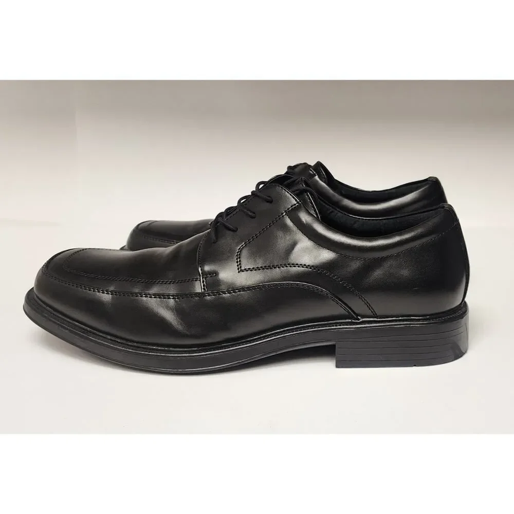 Dexflex Comfort Memory Foam Mens Leather Oxford Black Dress Shoes Size 14
